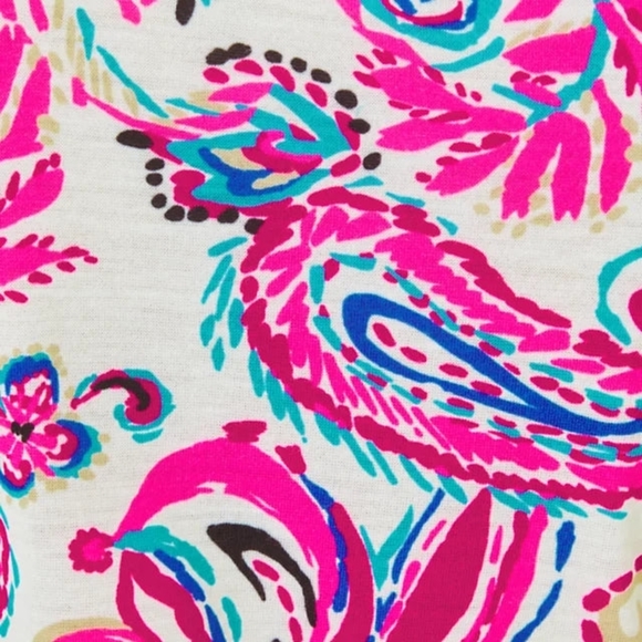 Lilly Pulitzer Nwot Cody Floral T-Shirt Swing Mini Dress Coconut Flitting About - Picture 2 of 14